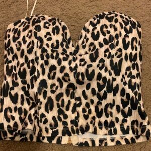 White Fox Boutique Leopard Print Crop Top